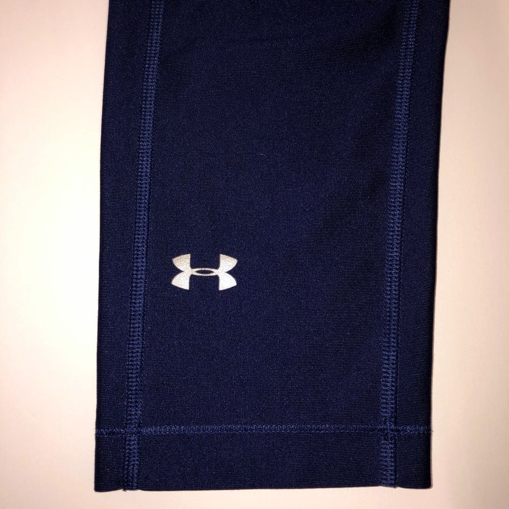 Under Armor Heat Gear Capris Leggings-Navy